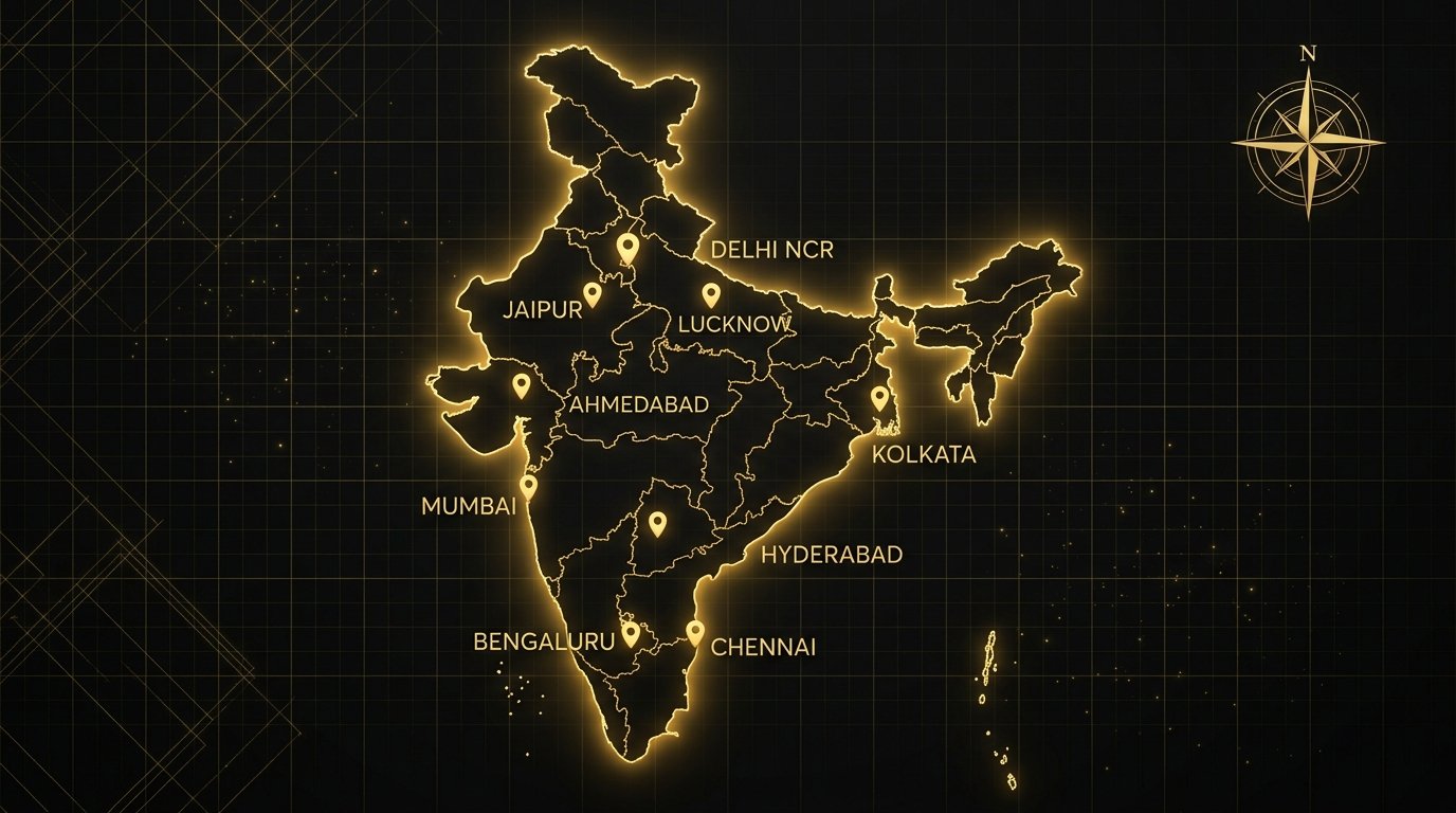 KDC Architects Pan-India Presence Map & Cities