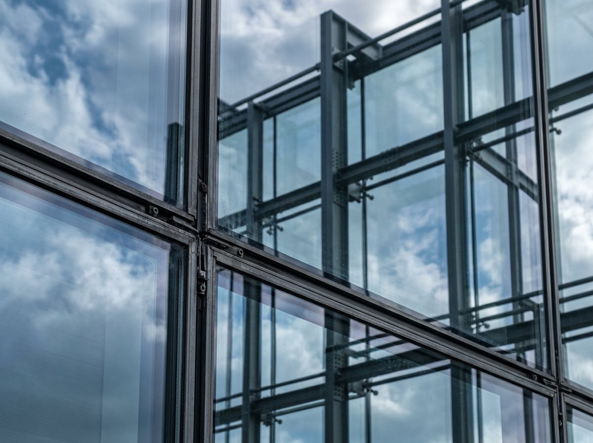 Triple Low-E Glass Texture